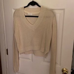Crème cropped sweater